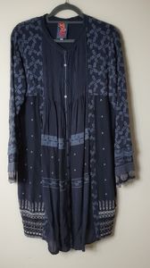 Johnny  was button down embroidered  dress : M